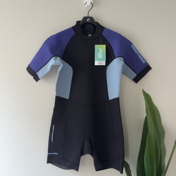 Sea-Doo Neoprene 3mm Exotic Shorty Wetsuit Element Proof Stretch Side Pocket NWT - Picture 3 of 16